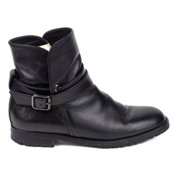 Manolo Blahnik Sulgamba Black Leather Strap Ankle Boot - size 6 - Picture 5 of 13